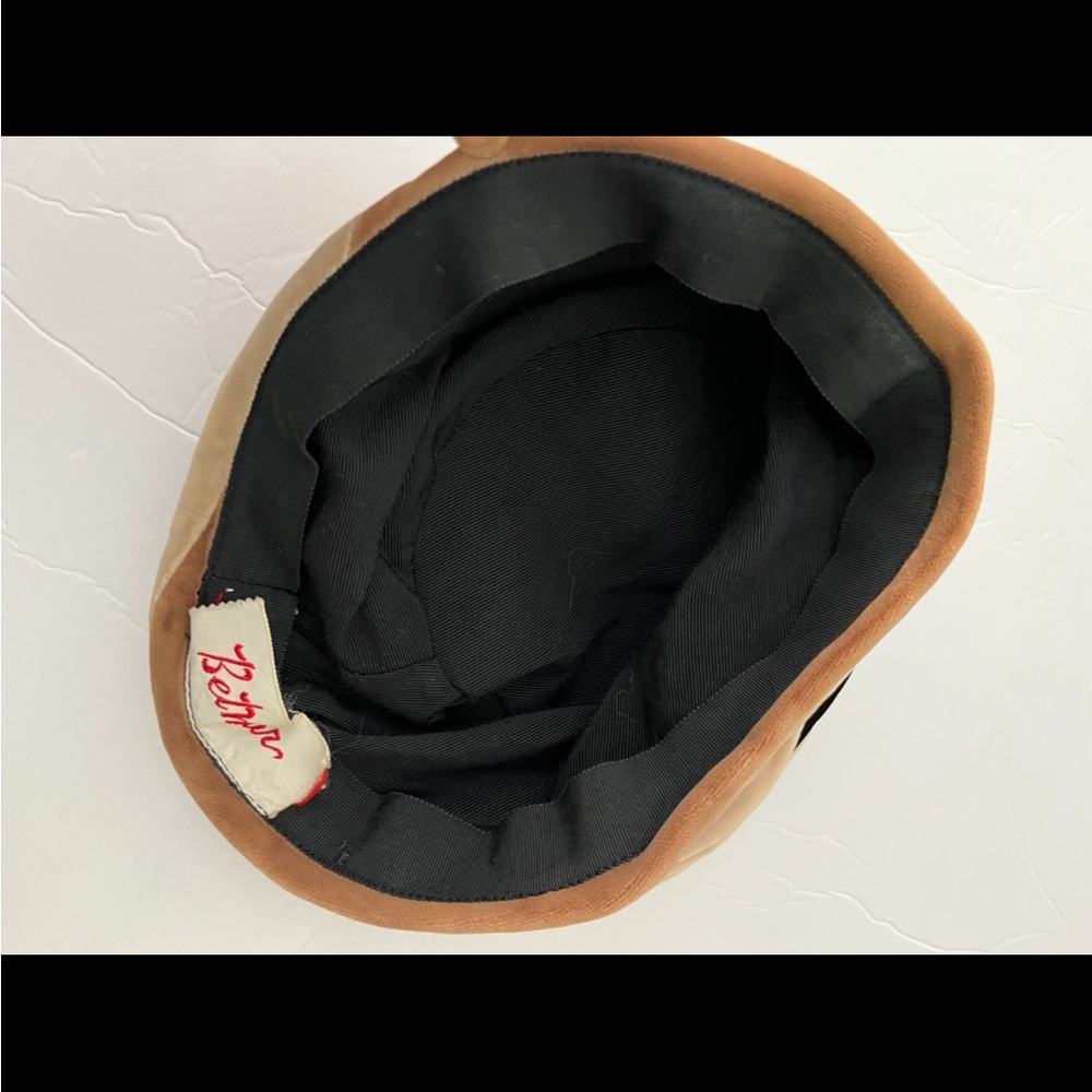 Vintage Bethesr stripe velvet bell hat - Picture 3 of 5
